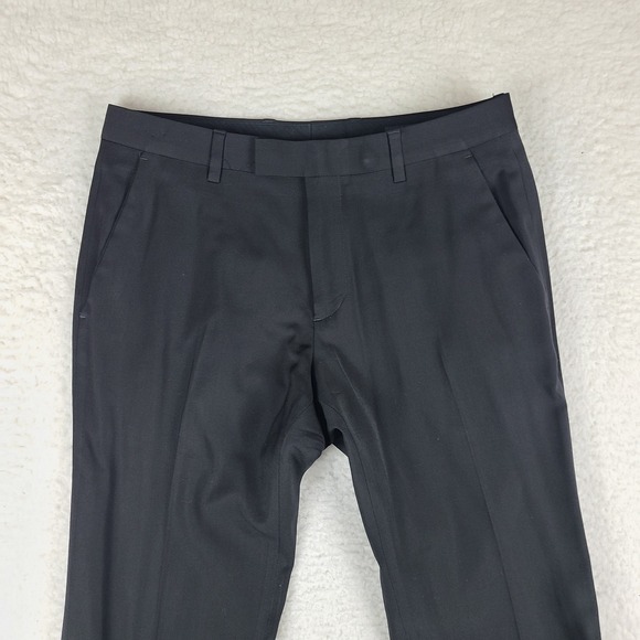 Banana Republic Pants Mens 31x30 Black Tailored Slim Fit Lanificio Wool * - Picture 2 of 14